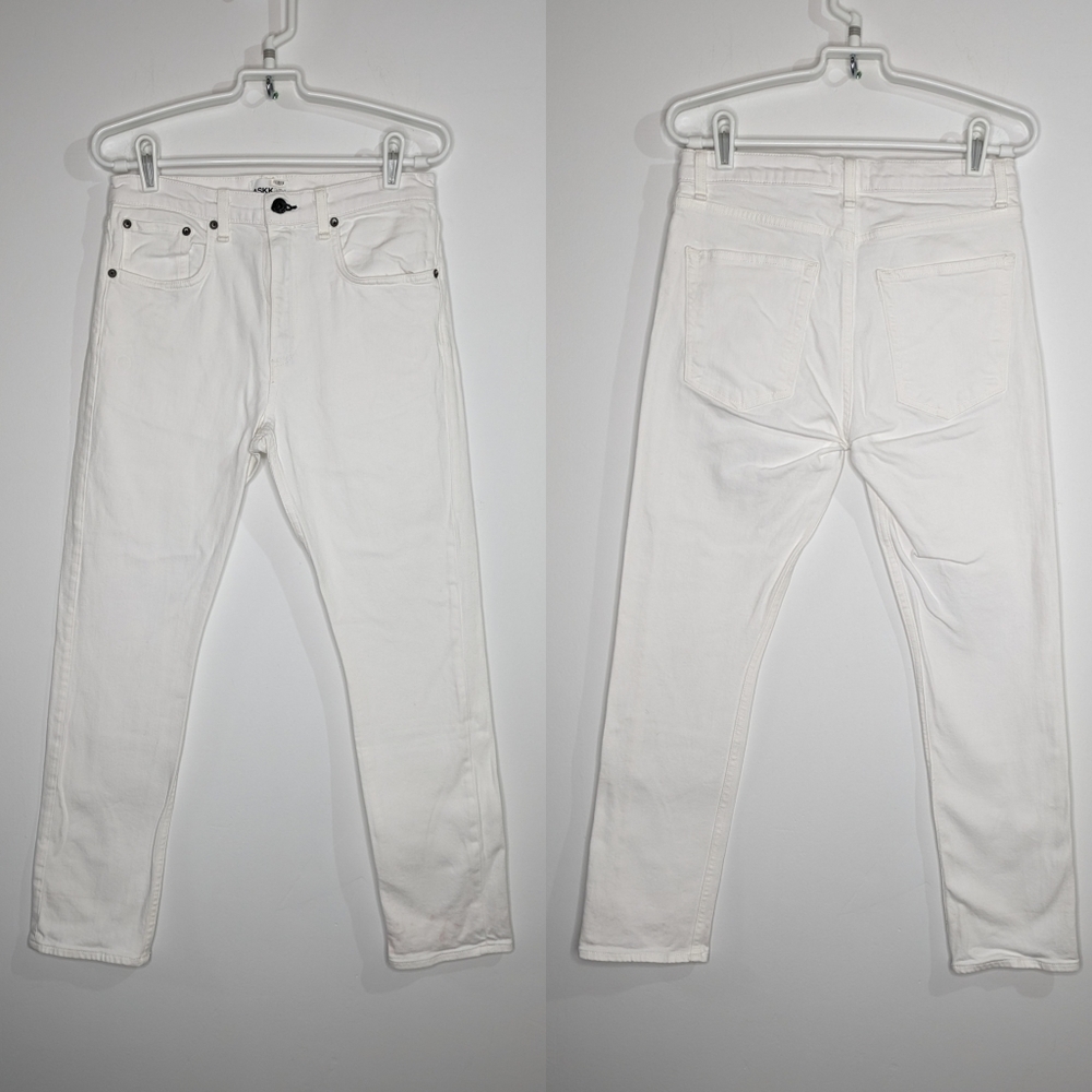 ASKK NY white cotton blend denim jean 28